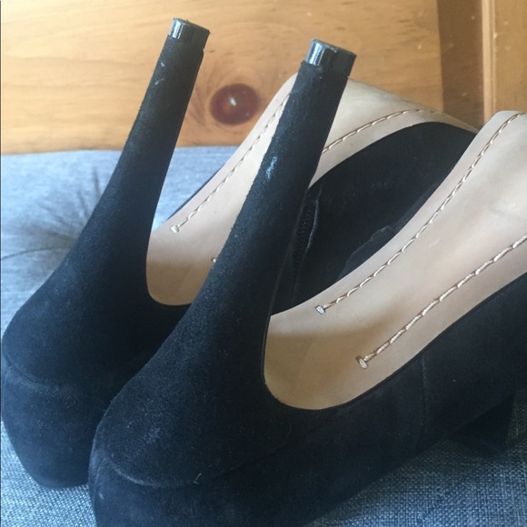*SOLD*. Black Suede Booties - Picture 7 of 9